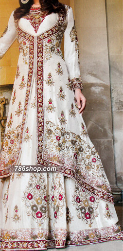  White Chiffon Suit | Pakistani Party Wear Dresses- Image 1