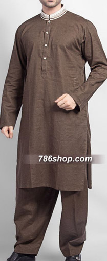 Chocolate Men Shalwar Kameez Suit | Pakistani Mens Suits Online