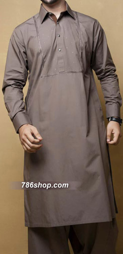 Brown Men Shalwar Kameez Suit | Pakistani Mens Suits Online