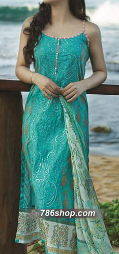 Maria B. Sea Green Lawn Suit | Pakistani Dresses in USA- Image 1