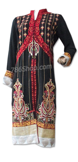 Threads and Motifs Black Chiffon Suit | Pakistani Embroidered Chiffon Dresses- Image 1
