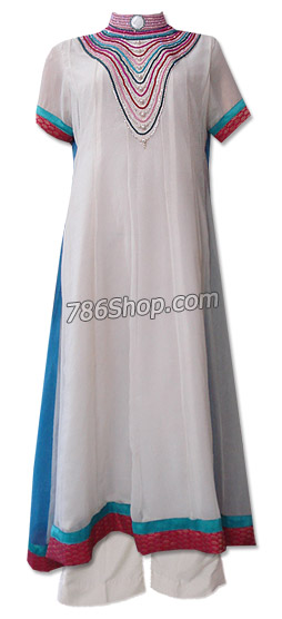  Off-White Chiffon Suit | Pakistani Dresses in USA- Image 1