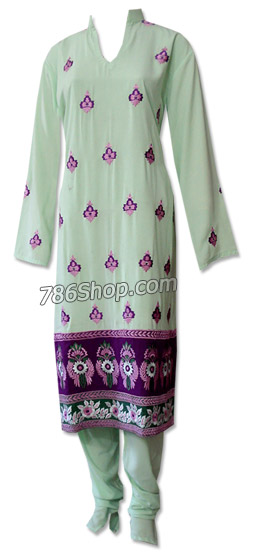  Light Green Georgette Suit | Pakistani Dresses in USA- Image 1