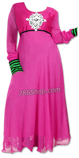  Magenta Chiffon Suit | Pakistani Dresses in USA- Image 1