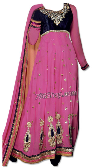  Pink Georgette Suit | Pakistani Dresses in USA- Image 1