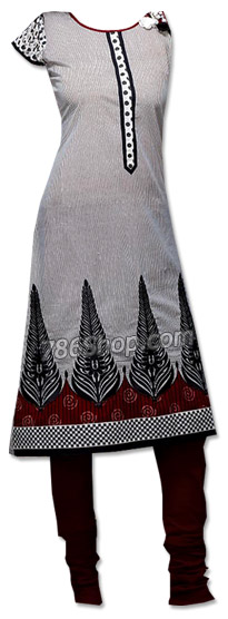  Grey/Maroon Georgette Suit | Pakistani Dresses in USA- Image 1