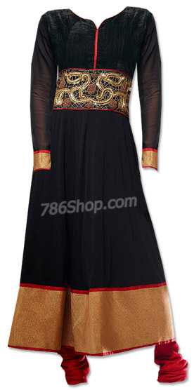  Black Georgette Suit | Pakistani Dresses in USA- Image 1