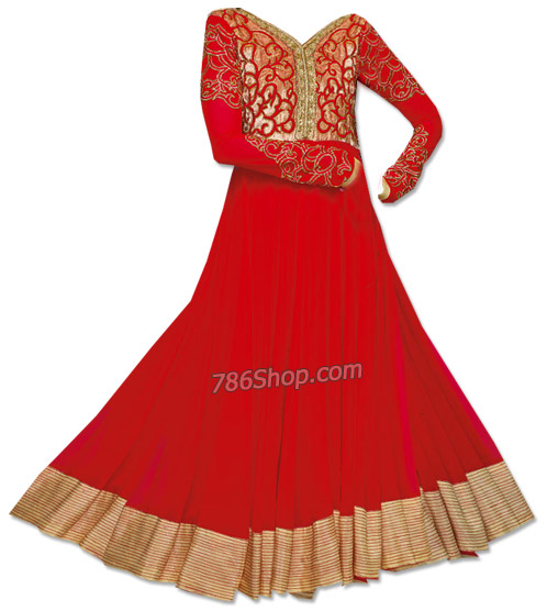  Red Georgette Suit  | Pakistani Dresses in USA- Image 1