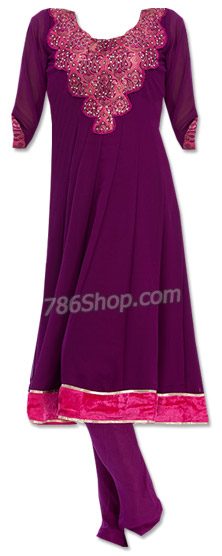  Indigo Georgette Suit | Pakistani Dresses in USA- Image 1