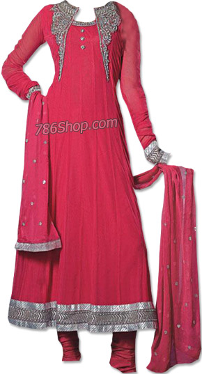  Hot Pink Georgette Suit | Pakistani Dresses in USA- Image 1