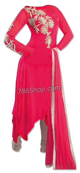  Hot Pink Georgette Suit | Pakistani Dresses in USA- Image 1