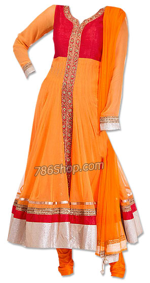  Mustered Chiffon Suit | Pakistani Dresses in USA- Image 1