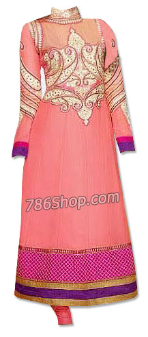  Tea Pink Georgette Suit | Pakistani Dresses in USA- Image 1