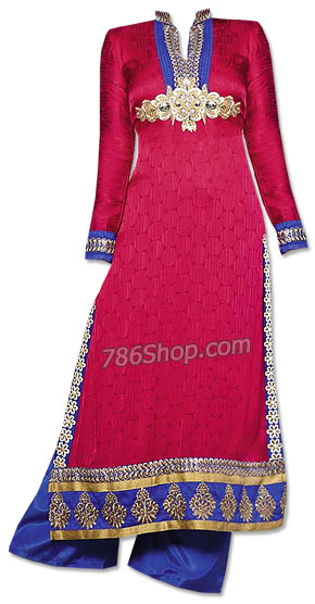  Magenta Jamawar Suit | Pakistani Dresses in USA- Image 1