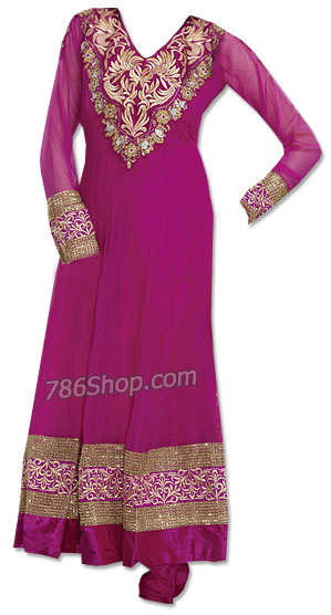  Magenta Georgette Suit | Pakistani Dresses in USA- Image 1
