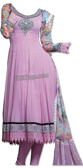  Pink Chiffon Suit | Pakistani Dresses in USA- Image 1
