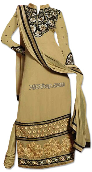 Beige Georgette Suit | Pakistani Dresses in USA- Image 1