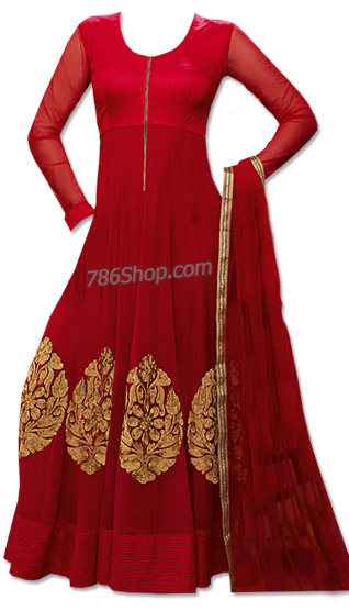  Red Georgette Suit | Pakistani Dresses in USA- Image 1