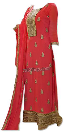  Pink Georgette Suit | Pakistani Dresses in USA- Image 1