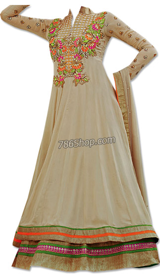  Beige Georgette Suit | Pakistani Dresses in USA- Image 1