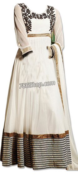  White Chiffon Suit | Pakistani Dresses in USA- Image 1