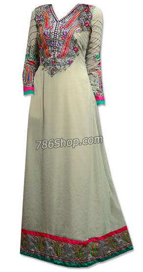  Off-White Georgette Suit | Pakistani Dresses in USA- Image 1
