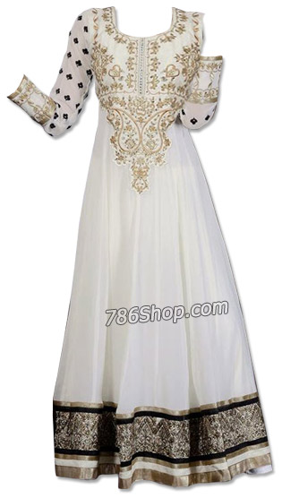 White Georgette Suit | Pakistani Dresses in USA- Image 1