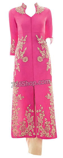  Pink/Cream Chiffon Suit | Pakistani Dresses in USA- Image 1
