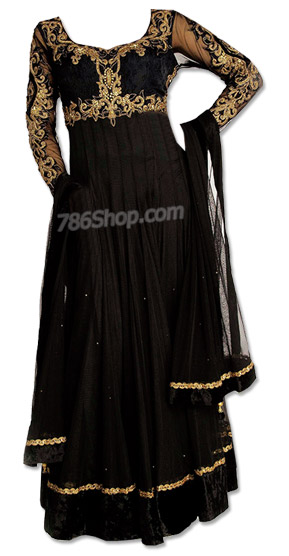  Black Chiffon Suit | Pakistani Dresses in USA- Image 1