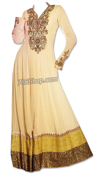  Off-white Chiffon Suit | Pakistani Dresses in USA- Image 1