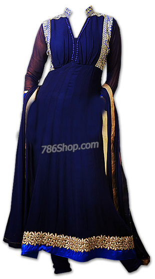  Blue Georgette Suit | Pakistani Dresses in USA- Image 1