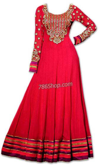 Red Chiffon Suit | Pakistani Dresses in USA