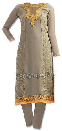  Grey Georgette Suit | Pakistani Dresses in USA- Image 1