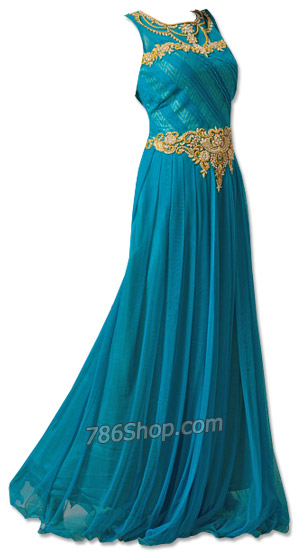  Blueberry Chiffon Suit | Pakistani Dresses in USA- Image 1