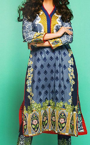 Sunshine by Alzohaib. Turquoise Lawn Suit. (2 Pcs) | Pakistani Dresses in USA- Image 1