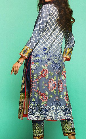 Sunshine by Alzohaib. Turquoise Lawn Suit. (2 Pcs) | Pakistani Dresses in USA- Image 2
