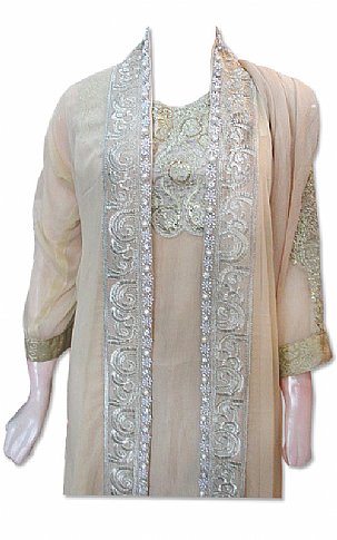  Fawn Chiffon Suit | Pakistani Dresses in USA- Image 2