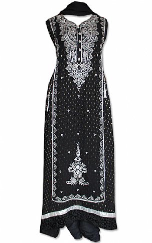  Black Chiffon Suit | Pakistani Dresses in USA- Image 1