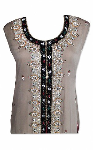  Beige/Maroon Chiffon Suit | Pakistani Dresses in USA- Image 2