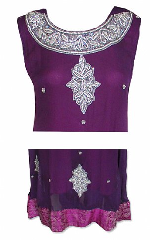  Indigo Chiffon Suit | Pakistani Dresses in USA- Image 2