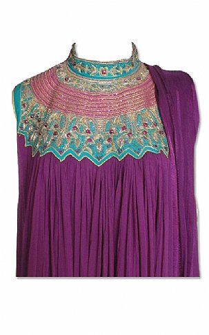  Indigo Chiffon Suit | Pakistani Dresses in USA- Image 2