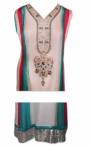  White Chiffon Suit | Pakistani Dresses in USA- Image 2