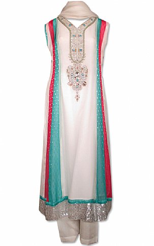  White Chiffon Suit | Pakistani Dresses in USA- Image 1
