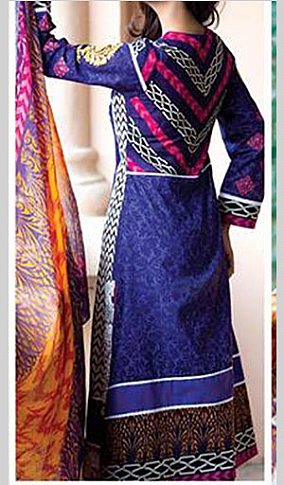 Falak Fabrics Purple Lawn Suit. | Pakistani Dresses in USA- Image 2