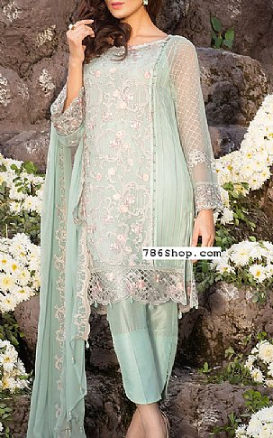 Baroque. Light Turquoise Chiffon Suit | Pakistani Dresses in USA- Image 1