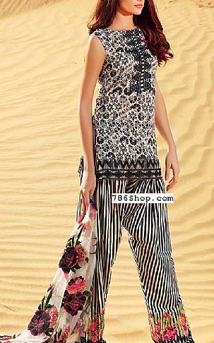 Charizma Black Swiss Voile Suit | Pakistani Dresses in USA- Image 1