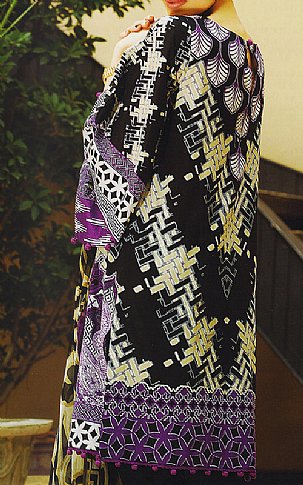 Crescent Black/Indigo Lawn Suit. | Pakistani Lawn Dress in USA- Image 2