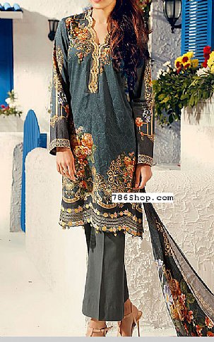 Cross Stitch Teal Lawn Suit | Pakistani Dresses in USA- Image 1