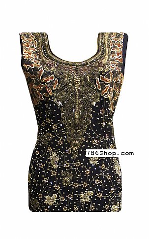 Taiba Boutique Black Crinkle Chiffon Suit | Pakistani Dresses in USA- Image 2