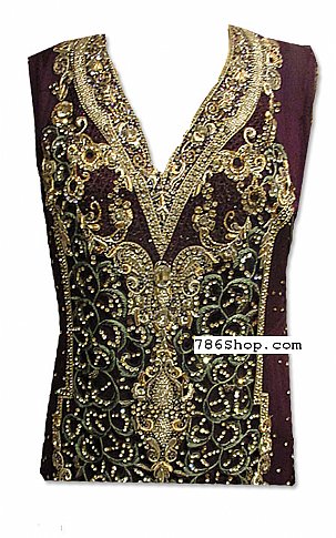Taiba Boutique Mauve Crinkle Chiffon Suit | Pakistani Dresses in USA- Image 2